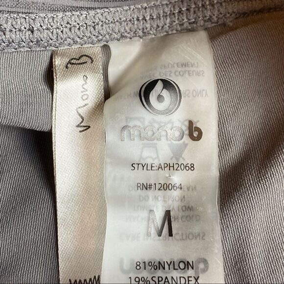 Mono B capris Length Gray Leggings Size Medium - Picture 4 of 8